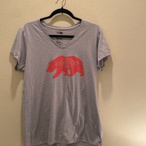 NORTHFACE V-Neck Bear Logo Slim-Fit Tee-Shirt